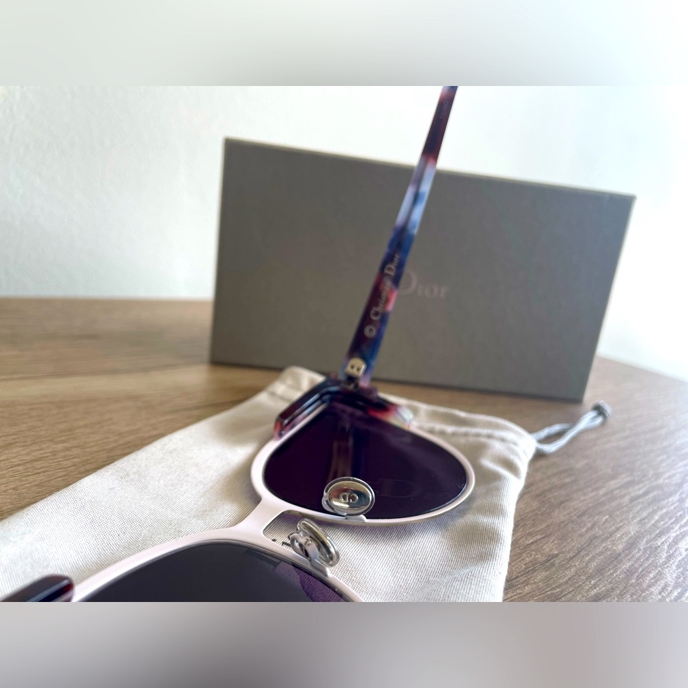 New! CHRISTIAN DIOR WILDLY DIOR HAVANA PINK/PURPLE SUNGLASSES AUTHENTIC - Picture 5 of 13
